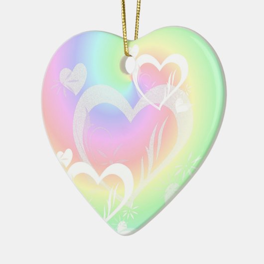 Pastel Swirled Hearts Ornament (Links)