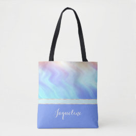 Pastel Swirls en Periwinkle Tote Bag