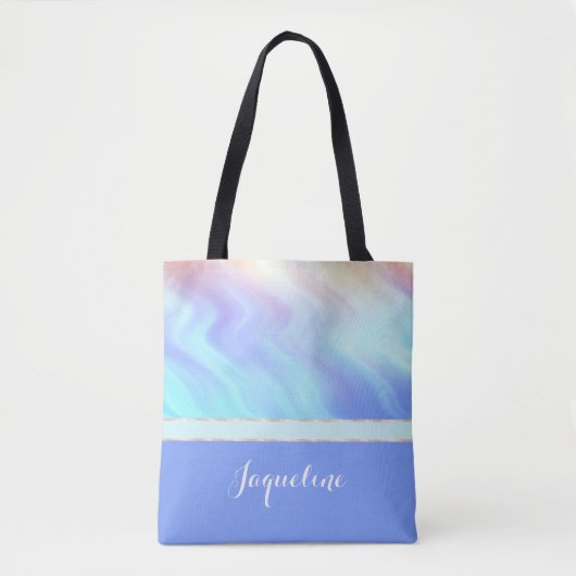 Pastel Swirls en Periwinkle Tote Bag (Voorkant)