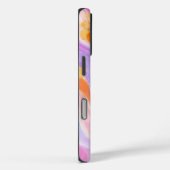 Pastel Swirls met Oranje bloemen Case-Mate iPhone Case (Achterkant / Rechts)