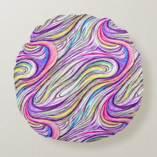 Pastel Swirlscape Rond Kussen