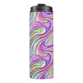 Pastel Swirlscape Thermische Tumbler Thermosbeker (Voorkant)