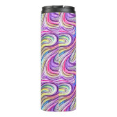 Pastel Swirlscape Thermische Tumbler Thermosbeker (Achterkant)