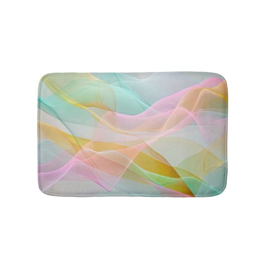 Pastel Symphony of Floating Sheer Ribbons Badmat (Voorkant)