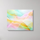 Pastel Symphony of Floating Sheer Ribbons Canvas Afdruk (Voorkant)