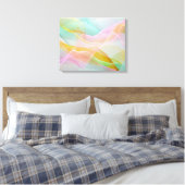 Pastel Symphony of Floating Sheer Ribbons Canvas Afdruk (Insitu (Slaapkamer))