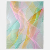 Pastel Symphony of Floating Sheer Ribbons Fleece Deken (Voorkant)