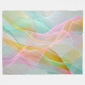 Pastel Symphony of Floating Sheer Ribbons Fleece Deken (Voorkant (Horizontaal))