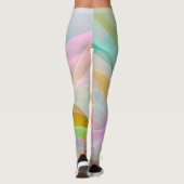 Pastel Symphony of Floating Sheer Ribbons Leggings (Achterkant)