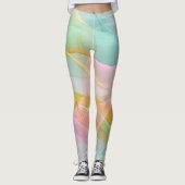 Pastel Symphony of Floating Sheer Ribbons Leggings (Voorkant)