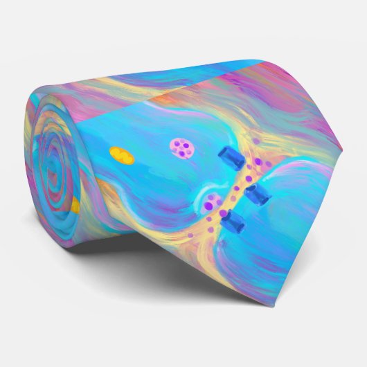 Pastel Synaps Stropdas (Opgerold)