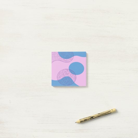 Pastel synthwave vaporwave retro post het merkt op post-it® notes (Op bureau)