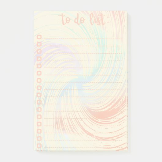 Pastel takenlijst ( Checklist) Post-it® Notes (Voorkant)