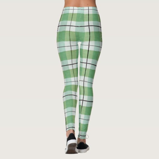 Pastel Tartan Patroon leggings (Achterkant)