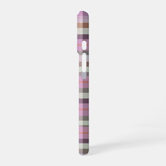 Pastel Tartan Plaid Pattern Design iPhone 16 Hoesje (Linkerkant)