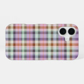 Pastel Tartan Plaid Pattern Design iPhone 16 Hoesje (Achterkant horizontaal)