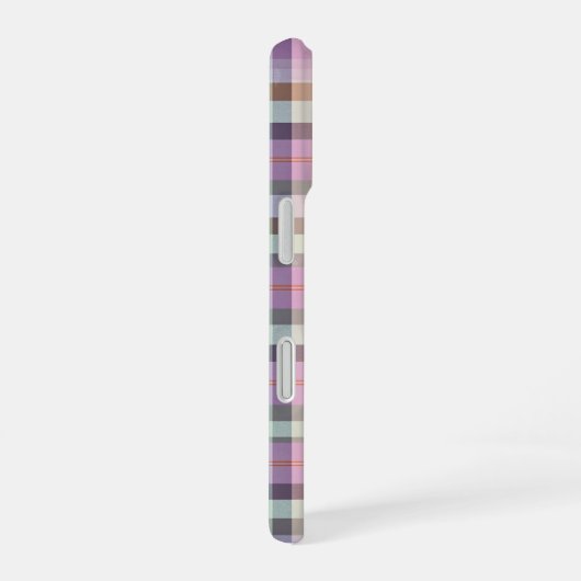 Pastel Tartan Plaid Pattern Design iPhone 16 Hoesje (Rechterkant)