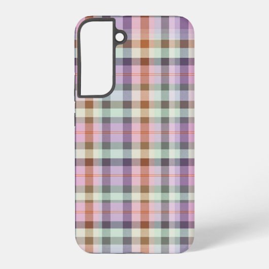 Pastel Tartan Plaid Pattern Design Samsung Galaxy Hoesje (Achterkant)