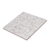 Pastel Taupe en Beige Terrazzo Print Tegeltje (Zijkant)