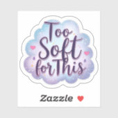 Pastel te zacht hiervoor sticker (Vel)
