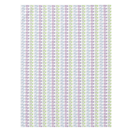 Pastel Tea Cup Teacup Tea Party Cuppa Tea Tafelkleed (Voorkant)