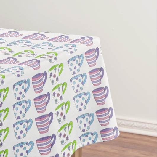 Pastel Tea Cup Teacup Tea Party Cuppa Tea Tafelkleed (Voorbeeld)