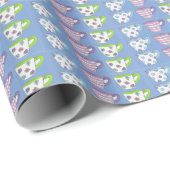 Pastel Tea Cup Teacup Tea Pot Party Cuppa Tea Cadeaupapier (Rol Hoek)