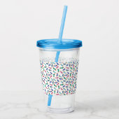 Pastel Teckel Tumbler Acryl Drinkbeker (Achterkant)