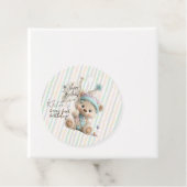 Pastel Teddy Bear Birthday  Bedankjes Labels (In situ)