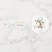 Pastel Teddy Bear Birthday  Confetti (Voorkanten)