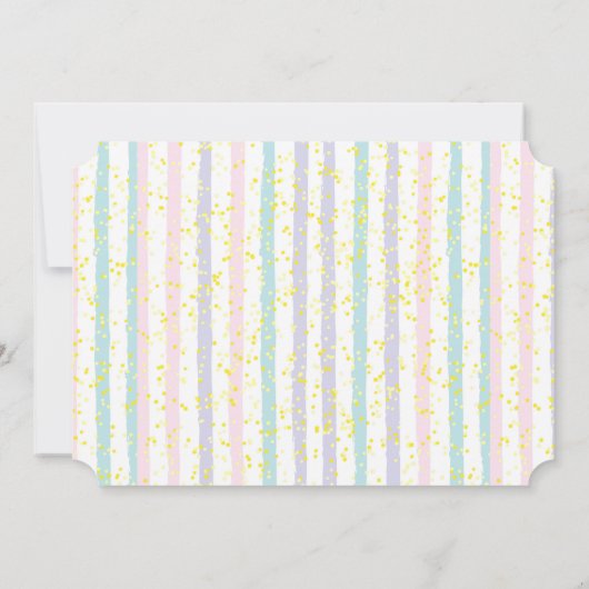 Pastel Teddy Bear Birthday  Kaart (Achterkant)