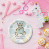 Pastel Teddy Bear Kids Verjaardag / Baby shower Papieren Bordje (Feest)