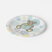 Pastel Teddy Bear Kids Verjaardag / Baby shower Papieren Bordje (Gekanteld)