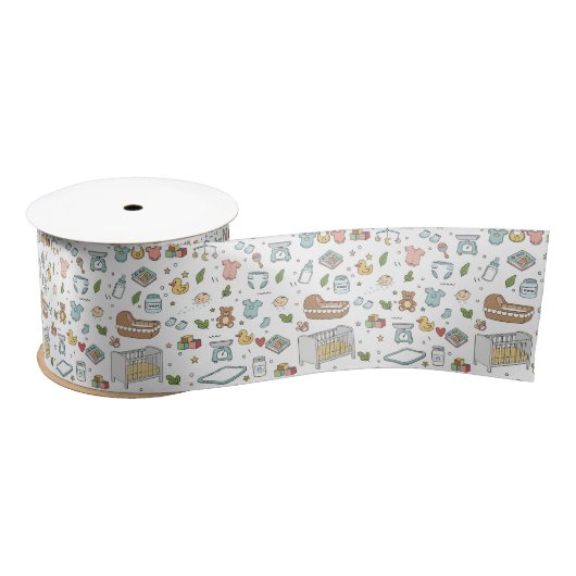 Pastel Teddybeer Eend Cadeau Lint (Spoel)