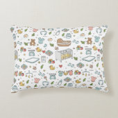 Pastel teddybeer eend decoratieve babyspeelkamer k accent kussen (Voorkant)