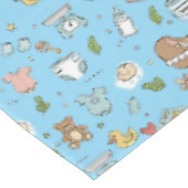 Pastel Teddybeer Eend Naadloze Tafelkleed (Gekanteld)