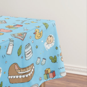 Pastel Teddybeer Eend Naadloze Tafelkleed
