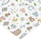 Pastel Teddybeer Eend Naadloze Tafelkleed (Gekanteld)
