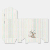 Pastel Teddybeer Verjaardag Bedankdoosjes (Ongevouwen)