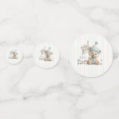 Pastel Teddybeer Verjaardag  Confetti (Achterkanten)