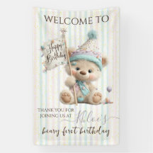 Pastel Teddybeer Verjaardag