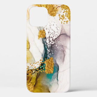 Pastel tederheid: gouden wervelingen kunst. Case-Mate iPhone case