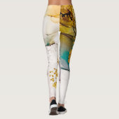 Pastel tederheid: gouden wervelingen kunst. leggings (Achterkant)