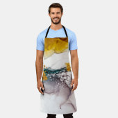 Pastel tederheid: gouden wervelingen kunst. schort (Gedragen)