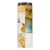 Pastel tederheid: gouden wervelingen kunst. thermosbeker (Achterkant)