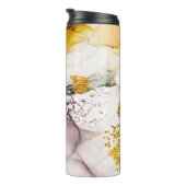 Pastel tederheid: gouden wervelingen kunst. thermosbeker (Geroteerd rechts)