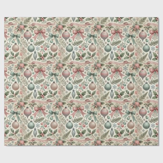  Pastel Teen / Adult Christmas Tree Holiday Cadeaupapier (Vlak)