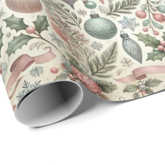 Pastel Teen / Adult Christmas Tree Holiday Cadeaupapier (Rol Hoek)