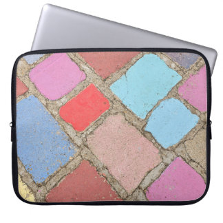 Pastel tegels laptop sleeve