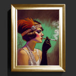 Pastel Tekening 1920 Flapper Meisje Roken III Poster<br><div class="desc">Pastel Drawing 1920 Flapper Girl Smoking III De beeldverhouding is 3:4</div>